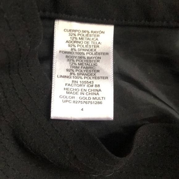 Narcisco Rodriguez for Design Nation Blue Gold Brocade Skirt 4 - Picture 8 of 9